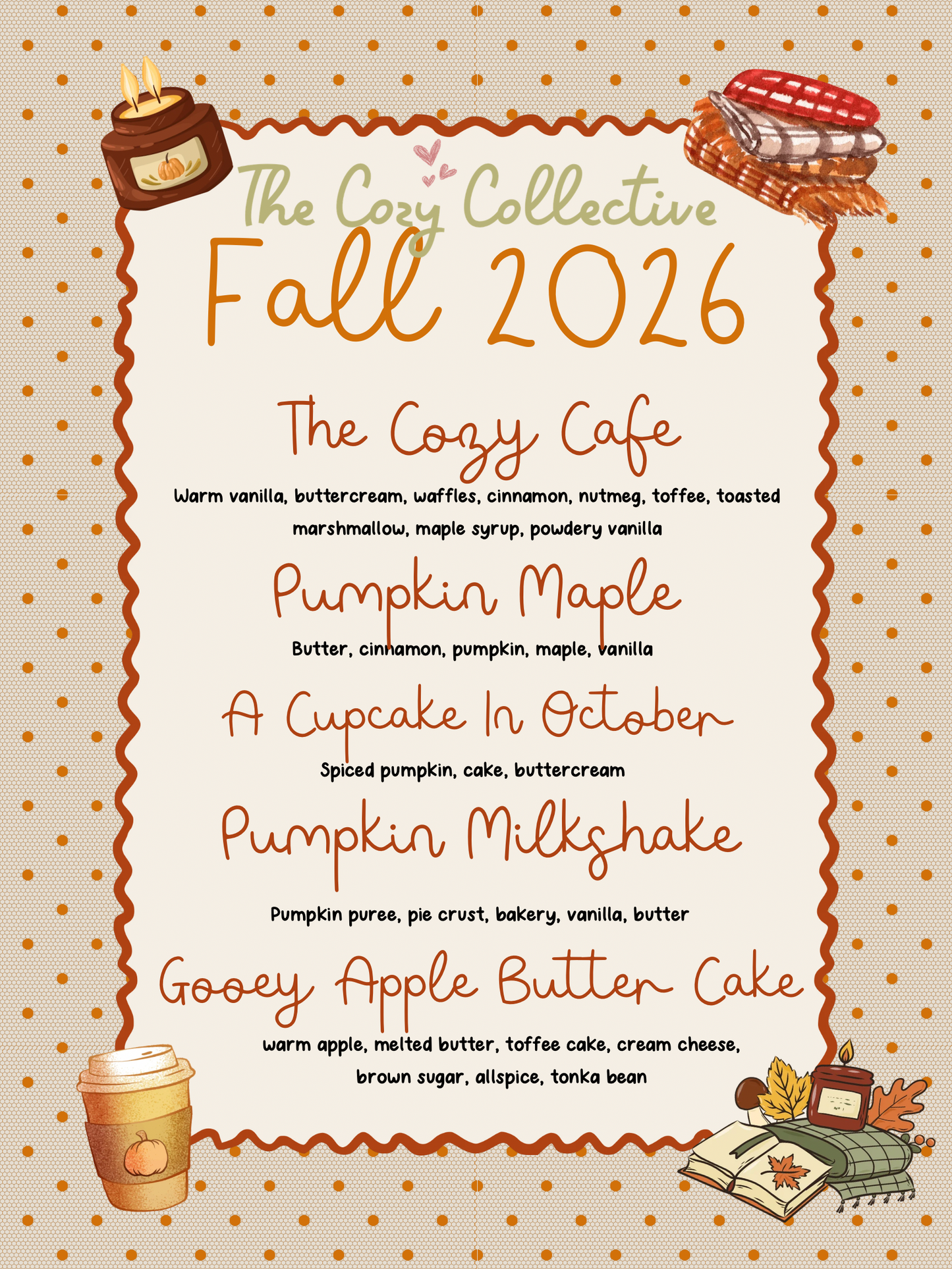 Fall Collection Wickless Candle