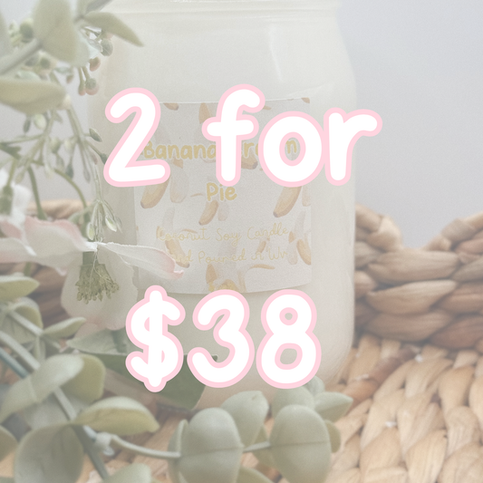 2 for $38 16oz Candles